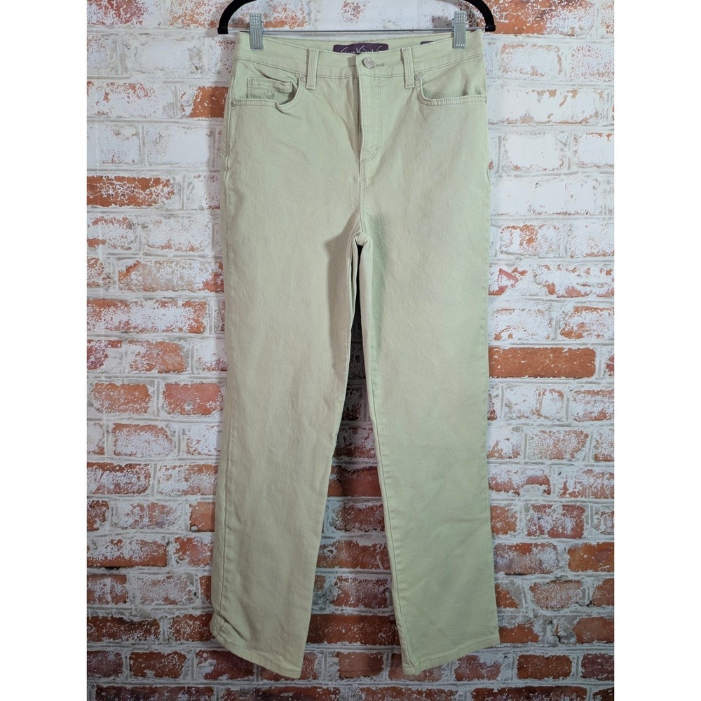 Gloria Vanderbilt Amanda Jeans Womens 4 Green Straight Leg High Rise Stretch